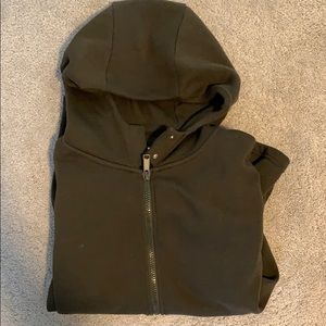 Hooded zip sweater
